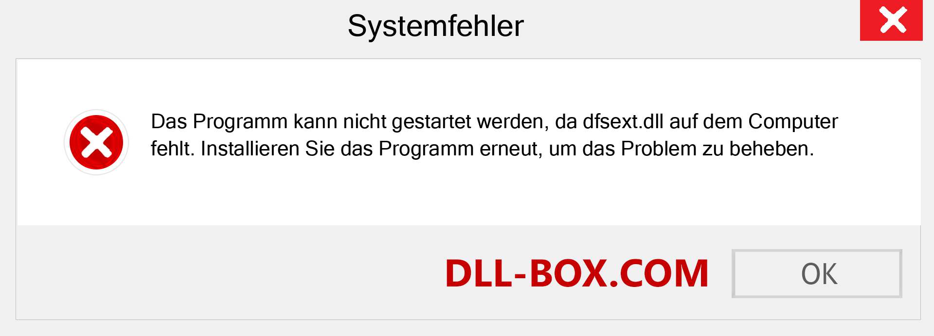 dfsext.dll-Datei fehlt?. Download für Windows 7, 8, 10 - Fix dfsext dll Missing Error unter Windows, Fotos, Bildern