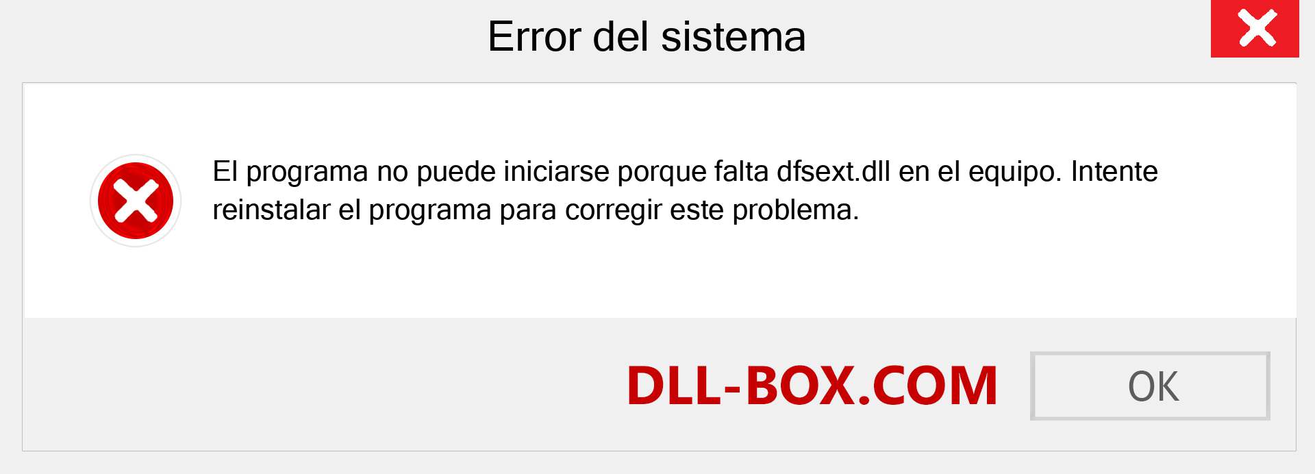 ¿Falta el archivo dfsext.dll ?. Descargar para Windows 7, 8, 10 - Corregir dfsext dll Missing Error en Windows, fotos, imágenes